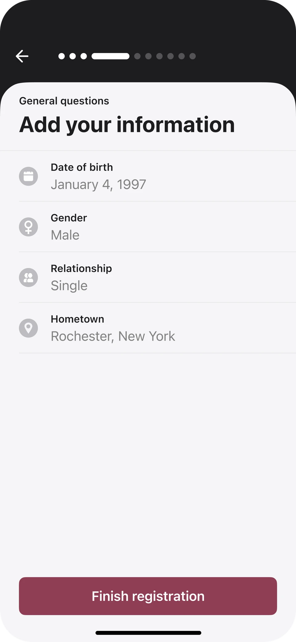 Profile details