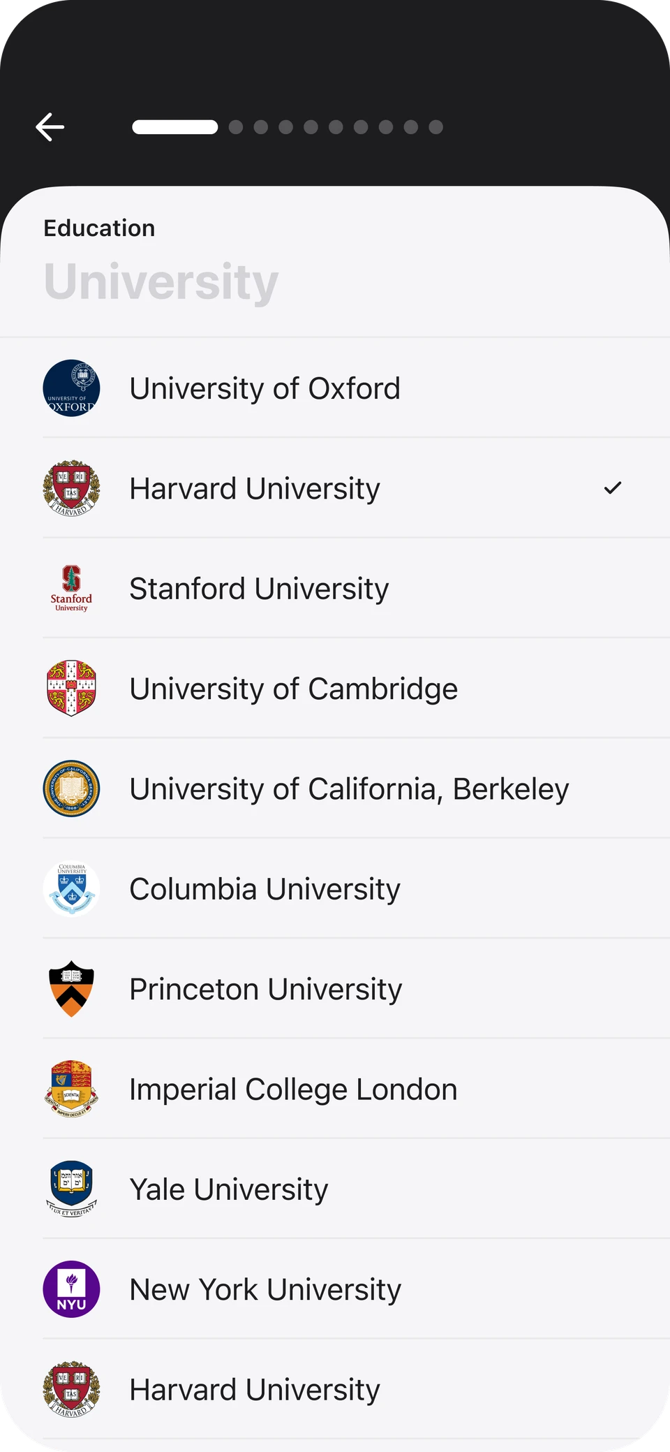 Select university