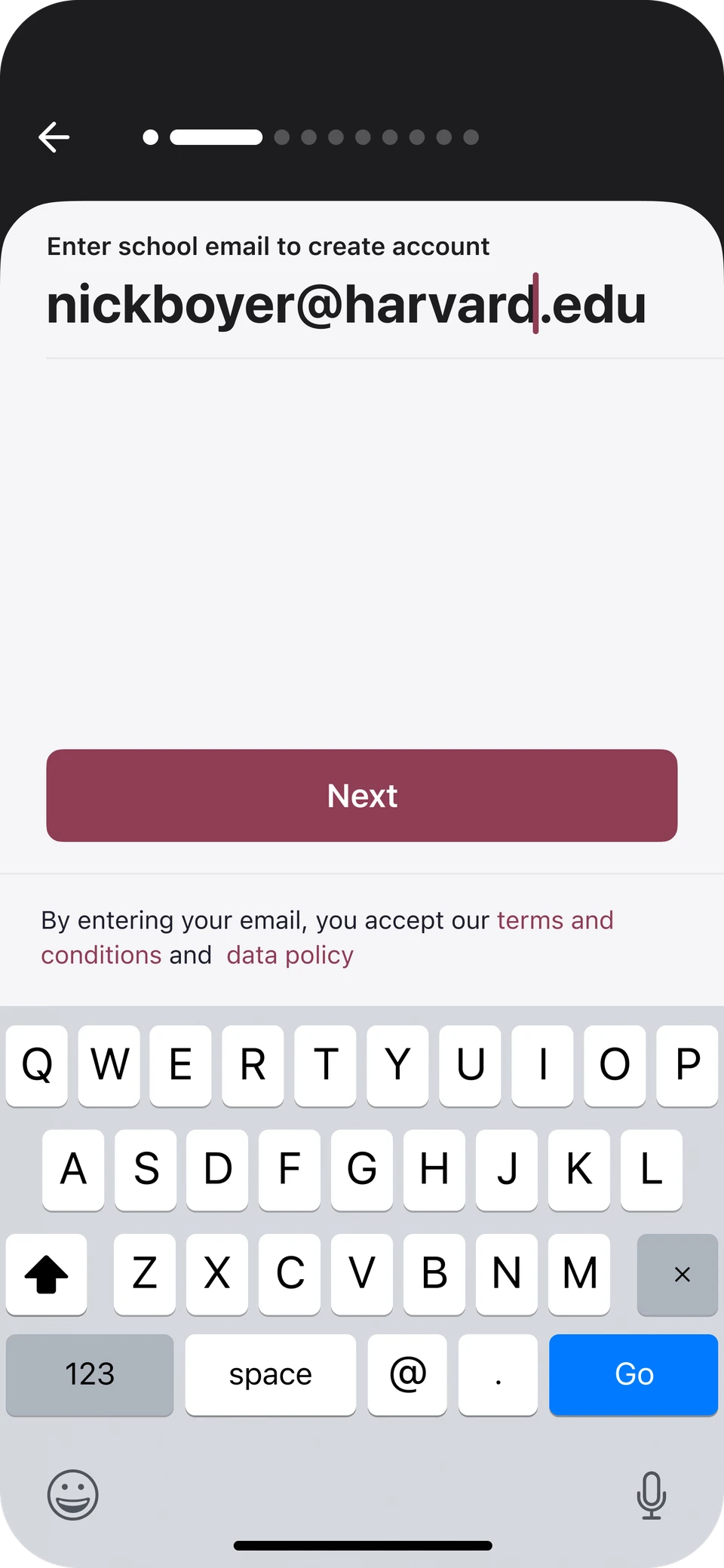 Authenticate with student email